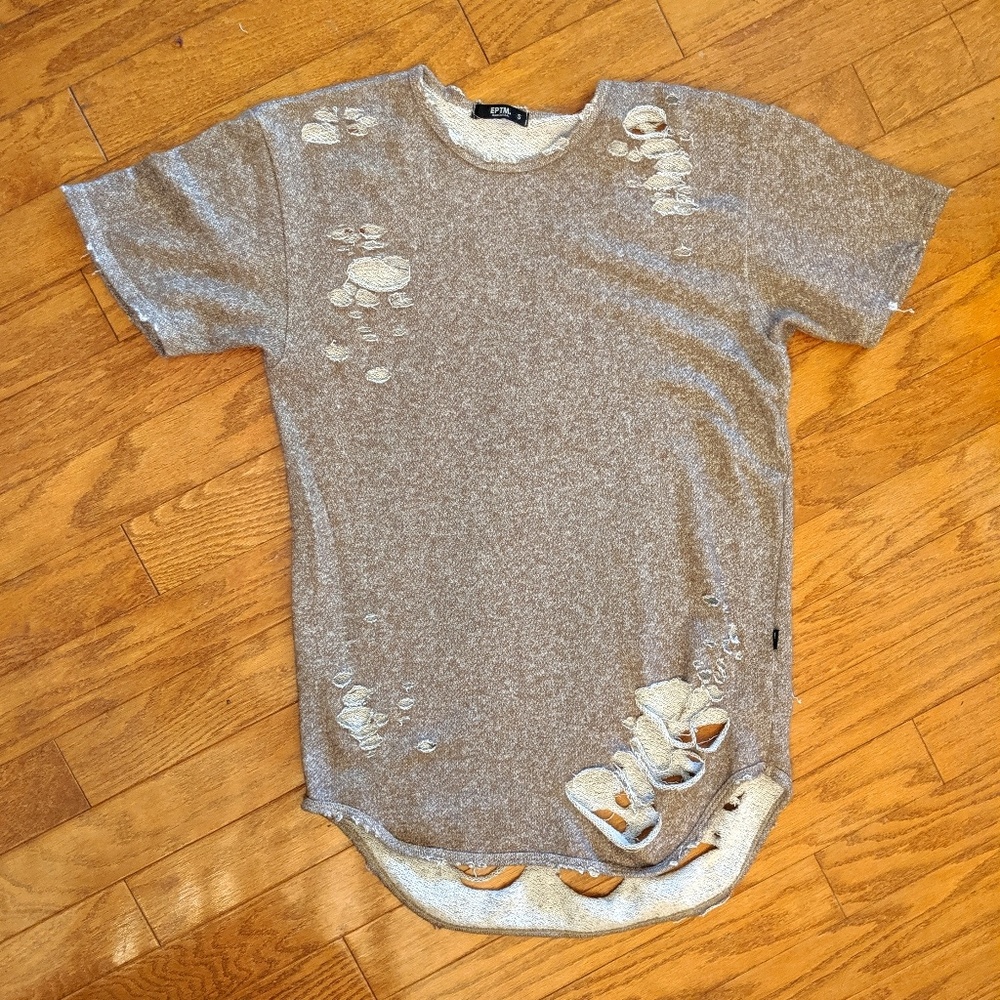 EPTM destroyed knit shirt S